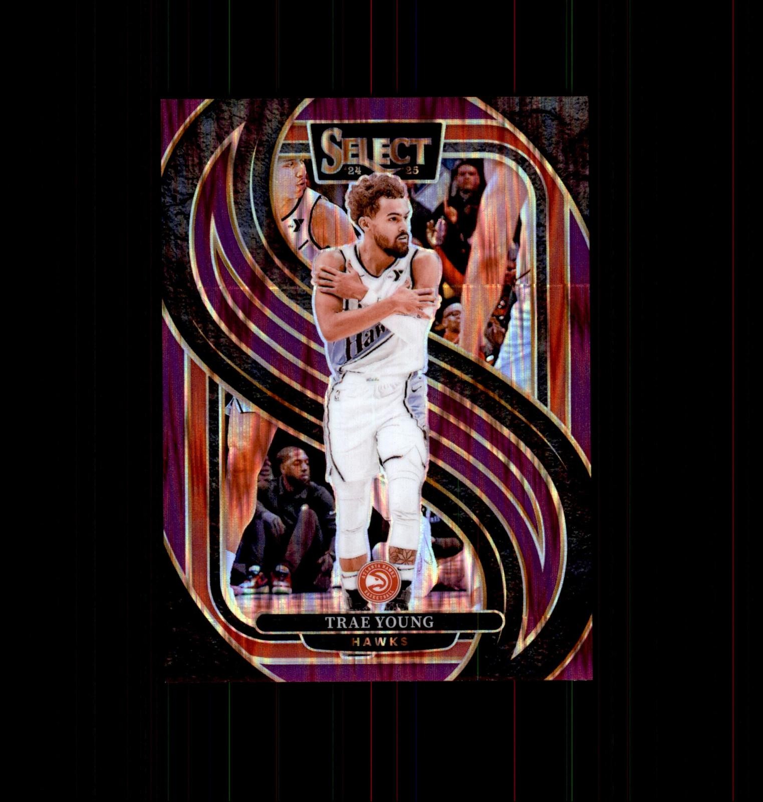 2024-25 Panini Select #123 Trae Young Purple Flash Prizm #/249