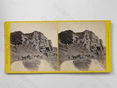 Watcombe Giant Rock Devonshire Illustrated Francis Bedford c1860s Stereoview