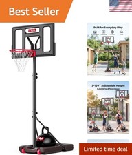 Versatile Portable Basketball Goal: Adjustable Height  Easy Mobility for Fun