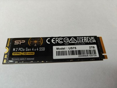 Silicon Power US75 2 TB M.2 PCI Express 4.0 NVMe  Super low writes 150GB