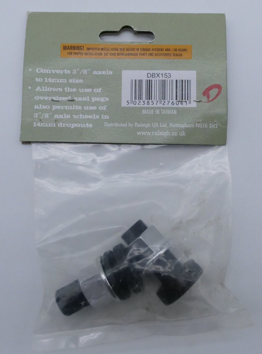 Diamondback Axle Adaptors – Convert 3/8″ Axles to 14mm – BMX – New