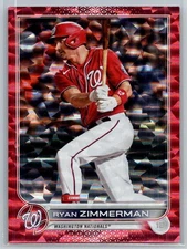 2022 Topps #296 Ryan Zimmerman Red Foilboard #/199