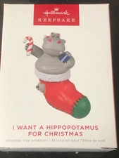 BRAND NEW 2022 HALLMARK - I WANT A HIPPOPOTAMUS FOR CHRISTMAS ORNAMENT   HIPPO