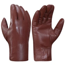 Leather Men Gloves,Winter Cold Weather Rabbit Fur Lined Soft Genuine Leather ...