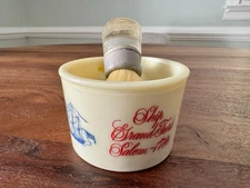 VTG Old Spice Shaving Mug Grand Turk Salem 1786 Shulton & 600N Rubberset Brush