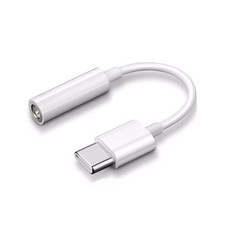 dieendao Type C to 3.5mm Aux Audio Jack Adapter DAC Cable Compatible White