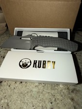 Kubey Sylow~Darkwash~14C28N~Titanium Frag~Framelock NEW