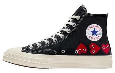 Chuck 70 PLAY X Comme des Garcons High Multi Heart - Black - A08147C New Size