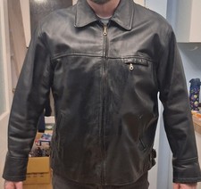 Wallace Sacks Men's Leather Jacket Size L Black Vintage