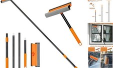 Window Squeegee for Home Cleaning, 2-in-1 Car Windshield Washer Kit with