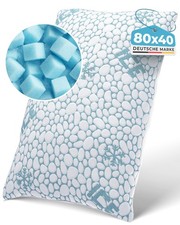 Kopfkissen 80x40, Memory Foam Kissen, Kühlendes Kopfkissen, höhenverstellbar