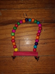 Parrot Swing Bell Hanging Bird Cage Perch Toys Parakeet Cockatiel Budgie Toy 