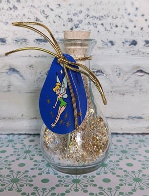 VTG Rare 80s Disney Souvenir Tinker Bell Pixie Dust Glitter Jar Peter Pan Fairy