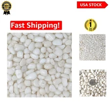 Natural Round White Pebbles 3/8" - Eco-Friendly Decorative Gravel 10-lb