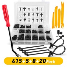 415 Pcs Auto Plastic Rivets Fastener Clips Car Push Pin for Fender Bumper Trim