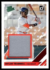 2019 DONRUSS RATED PROSPECT MATERIAL TAYLOR TRAMMELL UNIFORM CINCINNATI REDS