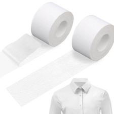 Self-adhesive Shirt Collar Protector Disposable 1 Count Pack of 2 , White