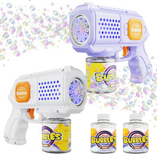 Panamalar 2 Packs Bubble Guns for Kids, Automatic Bubble Machine Gun 10000 Bubb