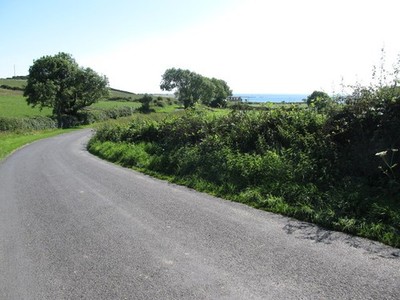 Foto 6x4 Kurve in der Ballyblack Road westlich von Knockinelder Kearney The hi c2017