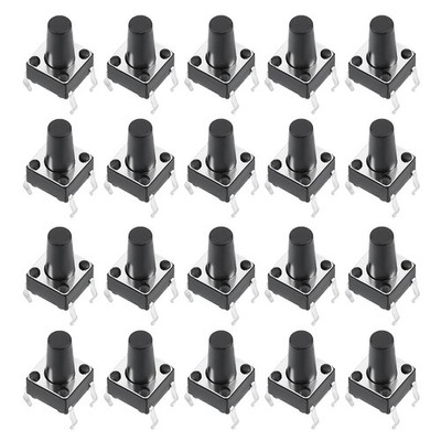6x6x10mm Panel Micro PCB Momentary Tactile Tact Push Button Switch DIP 20PCS
