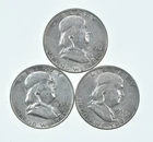 Higher Grade - 1957 1950 1950 Franklin Half Dollar 90% SIlver Lot *172