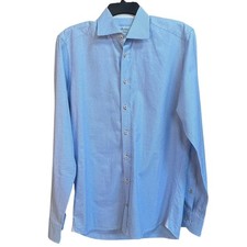 Stenstroms Men's 15 35 Checked Slimline Dress Shirt Button Down Long Sleeve