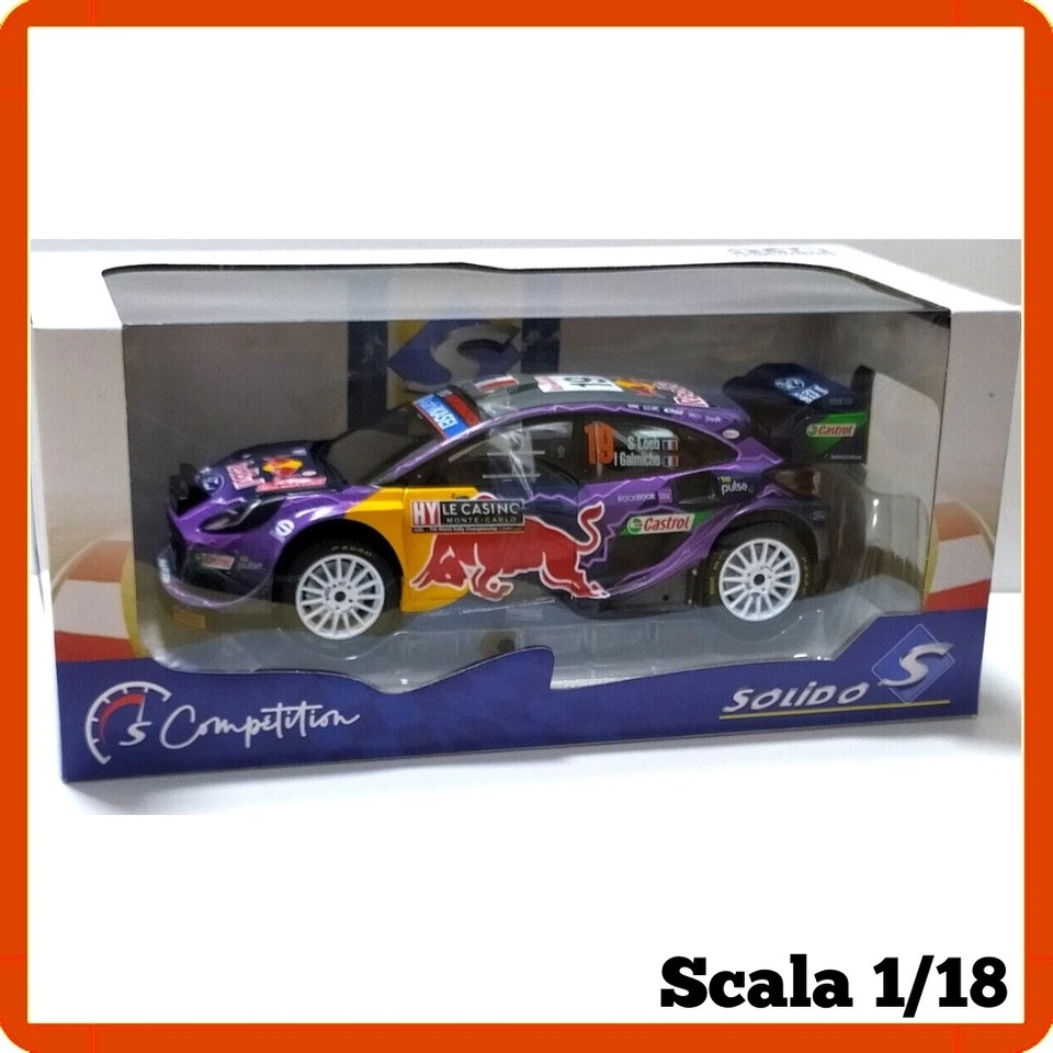 Modellino auto statico scala 1/18 FORD PUMA RALLY S LOEB MONTECARLO 2022 Solido - Immagine 4 di 4