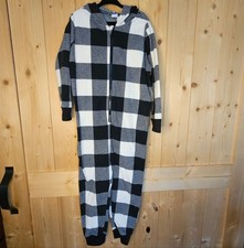 Old Navy Size 5 Soft Fleece Black  White One Piece w/Hood