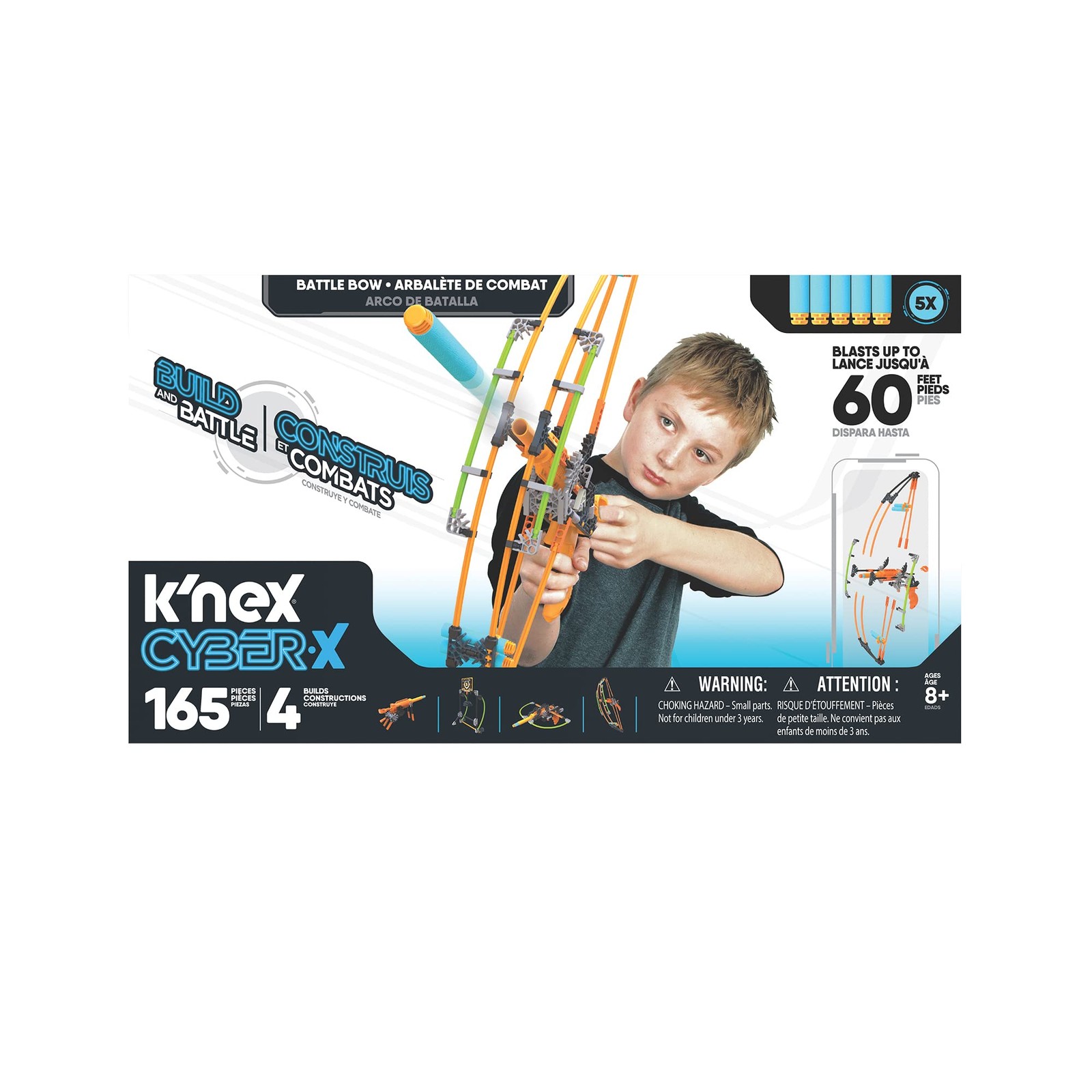 Конструктор KNEX Cyber-X с боевым луком Набор развивающих игрушек для мальчиков и девочек 1 7390₽