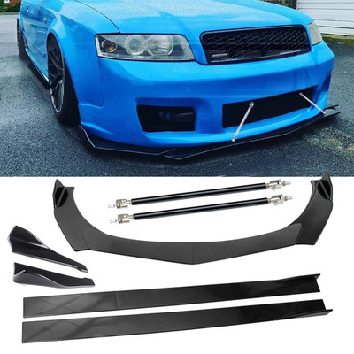Front Bumper Lip Splitter Spoiler Rear Carbon Fiber For Audi A4 B6 A5 A6 A7 S8