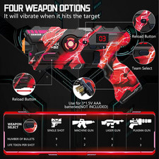 Laser Tag Guns Set of 2 with Digital LED Score Display Vests Laser Tag Cool O...