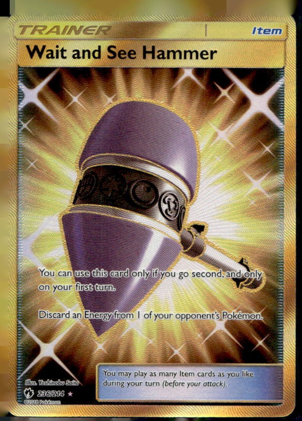Wait and See Hammer 236/214  SR Lost Thunder Pokemon 2018 EN NM