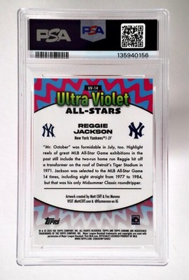 2025 Topps Chrome Reggie Jackson Ultra Violet All-Stars PSA 9