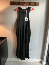 Anthropologie Daily Practice Horizon Wide Leg Knit Jumpsuit Size L NWT Black