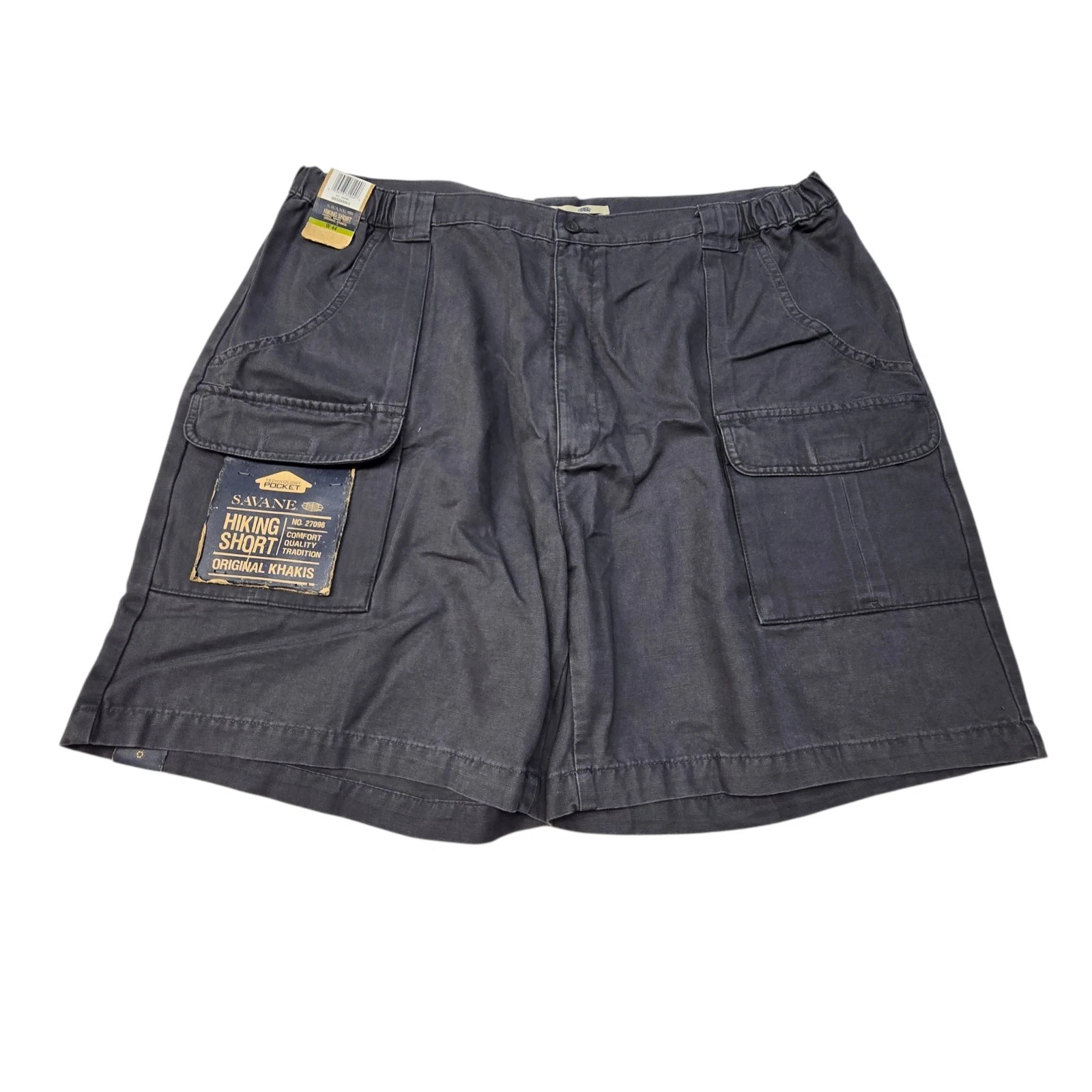 Vtg Savane NWT Cargo Hiking Shorts Mens 44"w Gray Outdoor 7"L Comfort Workwear