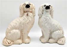 Vintage 2 x Staffordshire 7.5" Wally Dog Pair