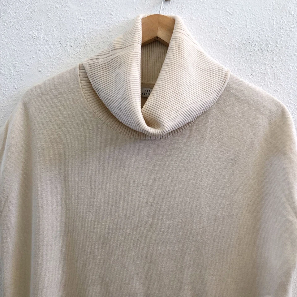 Suéter ROBERT RODRIGUEZ sem mangas manga curta gola alta mistura de seda/lã tamanho - Imagem 4 de 4