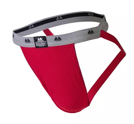 MM Original Edition 1 BIKE Mens Swim Jog Jockstrap Supporter in RED