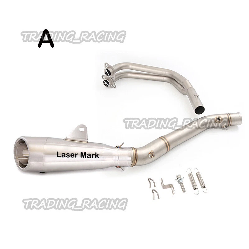 Silenciador de tubo de enlace de cabezal de sistema completo para Yamaha YZF R3 2015-2023 MT-03 DB Killer Foto 2 de 4