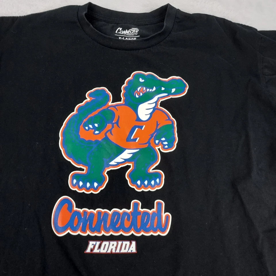 Connected Florida Gator C Logo Mens XL Short Sleeve Black State USA - Image 2 of 4