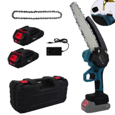 UPPYTOOLS MINI SEGA ELETTRICA A BATTERIA 1200W MOTOSEGA DA 8" POLLICI CON OLIO AUTOMATICO