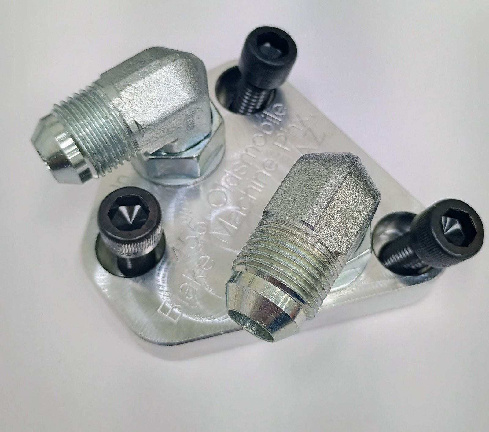 Oldsmobile 455 Oil Filter Relocation Adapter -8 AN Fitting