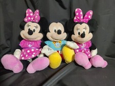 LOT 3x Disney Just Play Mickey Mouse Clubhouse Bean Plush 10" Stuffed Animals