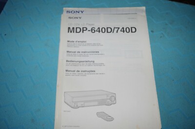 Sony MDP640D / 740D Manual (Multi language)