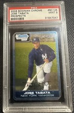 2006 BOWMAN CHROME PROSPECTS JOSE TABATA ROOKIE RC #BC125 YANKEES PSA GEM MT 10!