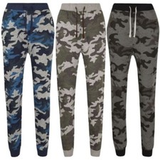 Kids Girls Boys Camouflage Joggers Jogging Pants Trackie Bottom Casual Trousers