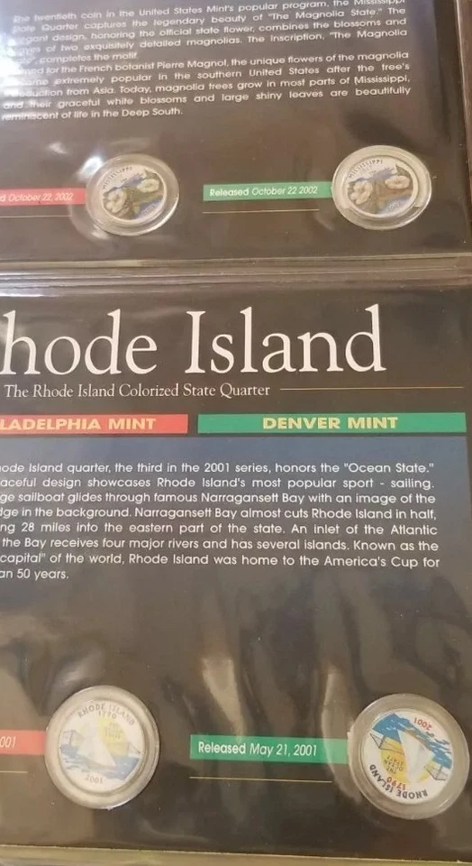 Colorized Statehood Quarter Collection (P&D Minted Examples) 18 States/35 Coins - Image 3 of 4