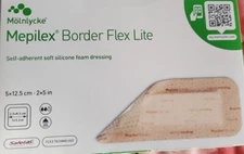 💞5ct Mepilex Border Flex Lite Self Adherent Soft Silicone Foam Dressing 581100