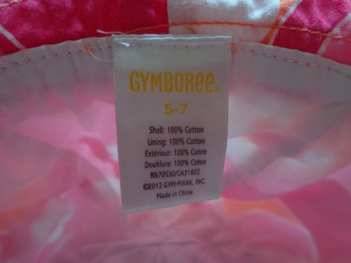 GYMBOREE Niña Usado en Excelente Condición Talla 5-7 Flor Rosa/Blanco/Naranja Sombrero Cubo - Imagen 4 de 4