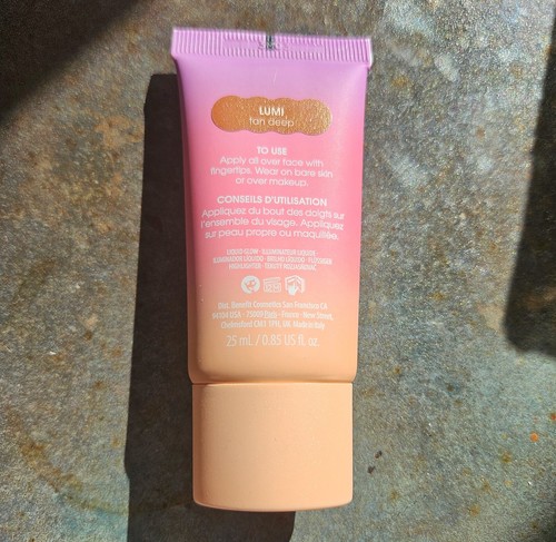 Benefit LUMI TAN DEEP Dew La La All-Over Glow Liquid Highlighter .85 oz NWOB - Picture 2 of 2